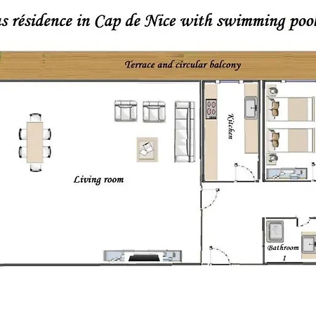 Daire Prestige Cap De Nice- Swimming Pool Terrace -2br